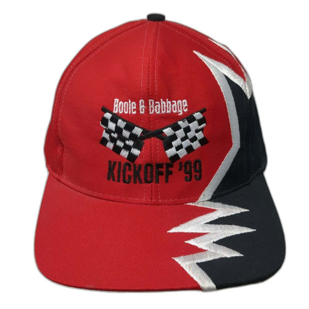 Kati Baseball Cap Red Black One Size Boole Babbage Kickoff 99 Checkered Flag Hat